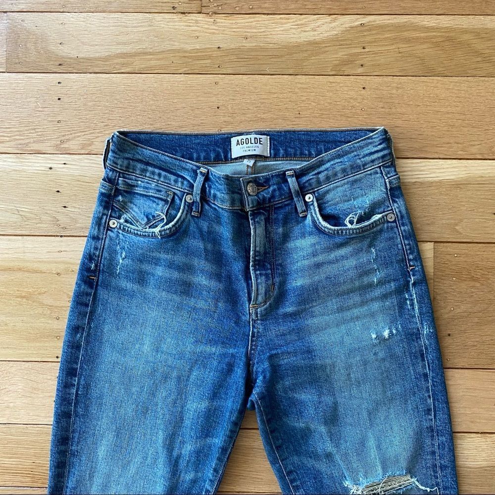 AGOLDE | Sophie Distressed High Waisted Skinny Jeans - Picture 4 of 12